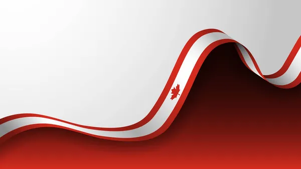 Eps10 Vector Patriótico Fundo Com Cores Bandeira Canadá Elemento Impacto —  Vetores de Stock