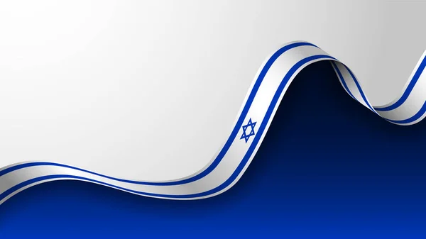 Eps10 Vector Patriottische Achtergrond Met Israel Vlag Kleuren Een Element — Stockvector