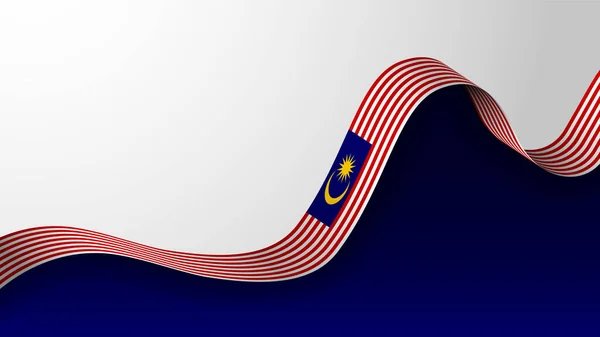 Eps10 Vector Patriotic Background Mit Den Farben Der Malaysischen Flagge — Stockvektor