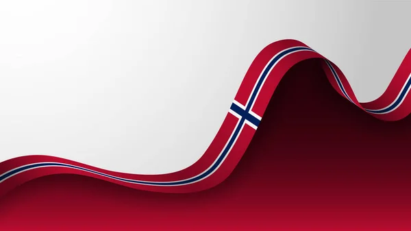 Eps10 Vector Patriotic Fondo Con Los Colores Bandera Noruega Elemento — Vector de stock