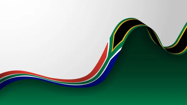Eps10 Vektor Patriotisk Bakgrund Med Sydafrikanska Flaggfärger Del Inverkan För — Stock vektor