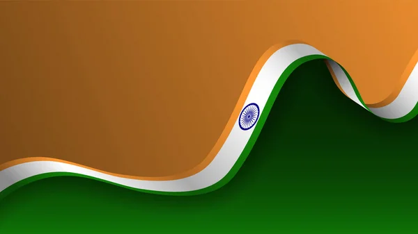 Eps10 Vektor Patriotischer Hintergrund Mit Indischen Flaggenfarben Ein Element Der — Stockvektor