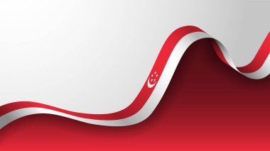 Singapur bayrak renklerine sahip EPS10 Vatansever Arkaplanı. Kullanmak istediğiniz etki için bir unsur.