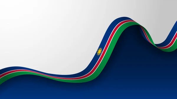 Eps10ベクトルナミビアの国旗の色を持つ愛国的背景 あなたがそれを作りたい使用のための影響の要素 — ストックベクタ