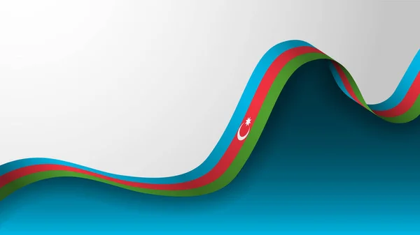 Eps10 Vector Patriotic Background Azerbaijan Flag Colors Element Impact Use — Stock Vector