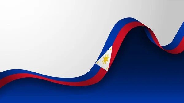 Eps10 Vector Patriótico Fundo Com Cores Bandeira Filipinas Elemento Impacto — Vetor de Stock