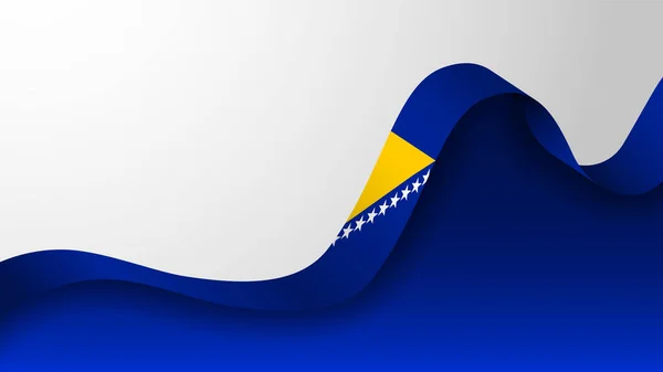 Eps10 Vector Patriótico Fundo Com Cores Bandeira Bósnia Herzegovina Elemento —  Vetores de Stock