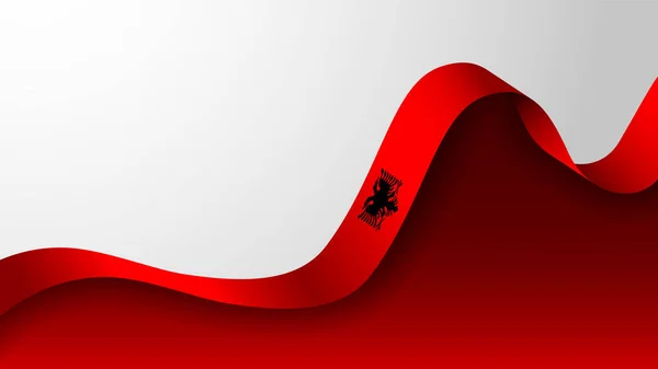 Eps10ベクトルアルバニアの国旗の色を持つ愛国的背景 あなたがそれを作りたい使用のための影響の要素 — ストックベクタ