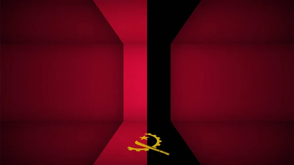 Eps10 Vector Patriótico Fundo Com Cores Bandeira Angola Elemento Impacto —  Vetores de Stock