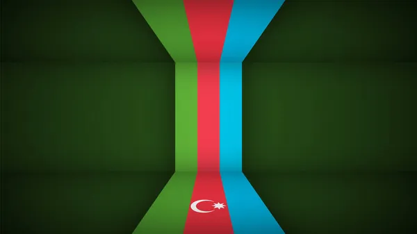 Eps10 Wektor Patriotyczne Tło Barwami Bandery Azerbejdżanu Element Wpływu Wykorzystanie — Wektor stockowy