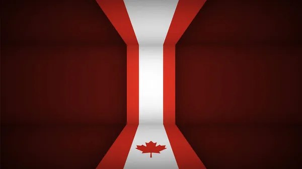 Eps10 Vector Patriótico Fundo Com Cores Bandeira Canadá Elemento Impacto —  Vetores de Stock