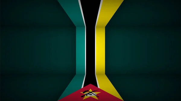 Eps10ベクトルモザンビークの国旗の色を持つ愛国的背景 あなたがそれを作りたい使用のための影響の要素 — ストックベクタ