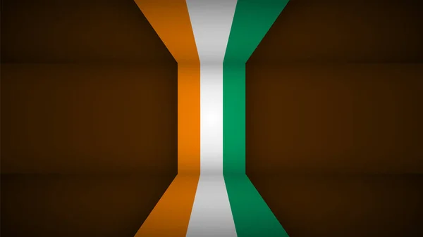 Eps10 Vector Patriotischer Hintergrund Mit Den Farben Der Elfenbeinküste Ein — Stockvektor