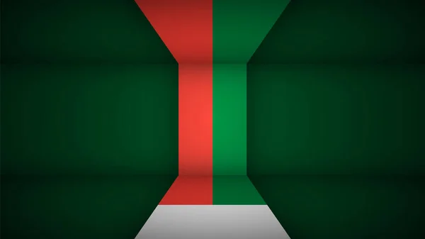 Eps10 Vector Patriótico Fundo Com Cores Bandeira Madagascar Elemento Impacto — Vetor de Stock
