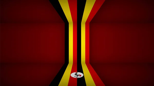 Eps10 Vettore Sfondo Patriottico Con Colori Della Bandiera Uganda Elemento — Vettoriale Stock