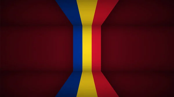 Eps10 Wektor Patriotyczne Tło Kolorami Flagi Rumunii Element Wpływu Wykorzystanie — Wektor stockowy