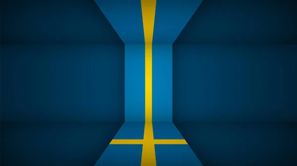 Eps10 Wektor Patriotyczne Tło Kolorami Flagi Szwecji Element Wpływu Wykorzystanie — Wektor stockowy