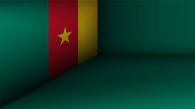 Kamerun bayrak renklerine sahip EPS10 Vatansever Arkaplanı. Kullanmak istediğiniz etki için bir unsur.