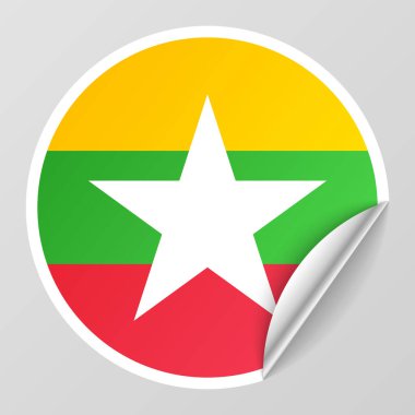 Myanmar bayrak renkleriyle EPS10 Vatansever Geçmişi. Kullanmak istediğiniz etki için bir unsur.