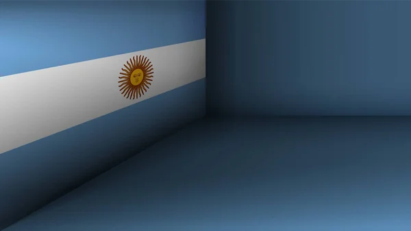 Eps10 Fondo Patriótico Vectorial Con Colores Bandera Argentina Elemento Impacto — Vector de stock