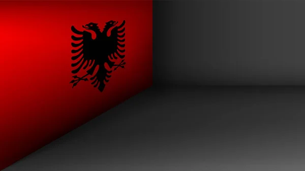 Eps10 Διάνυσμα Patriotic Background Αλβανικά Χρώματα Σημαίας Ένα Στοιχείο Πρόσκρουσης — Διανυσματικό Αρχείο