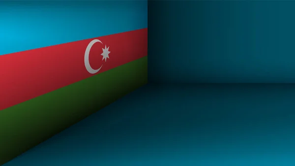 Eps10 Vektor Patriotisk Bakgrund Med Azerbajdzjan Flagga Färger Del Inverkan — Stock vektor
