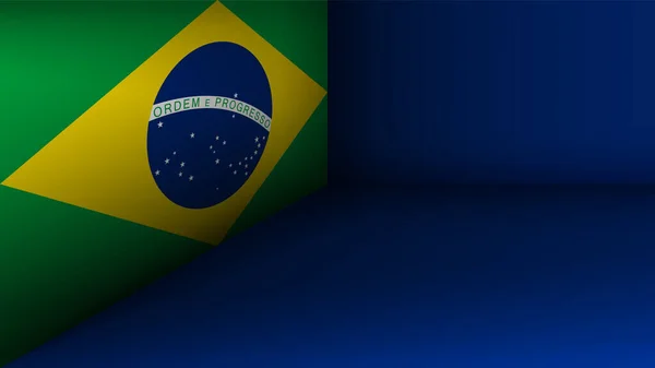 Eps10 Vetor Patriótico Fundo Com Cores Bandeira Brasil Elemento Impacto —  Vetores de Stock