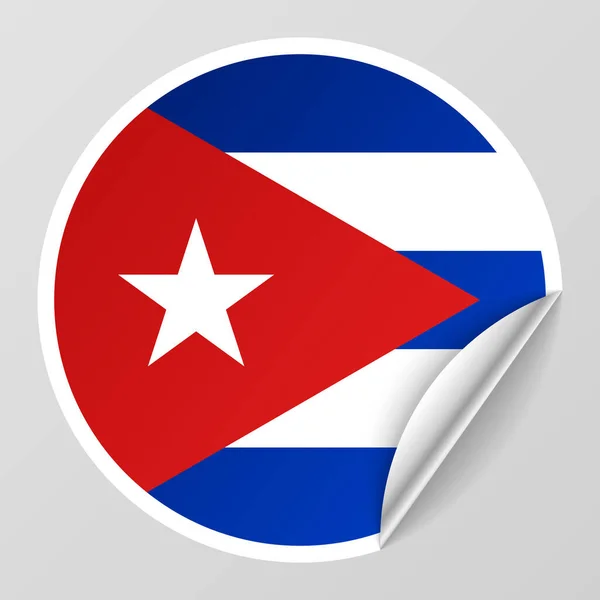Eps10 Wektor Patriotyczne Tło Kolorami Flagi Kuby Element Wpływu Wykorzystanie — Wektor stockowy