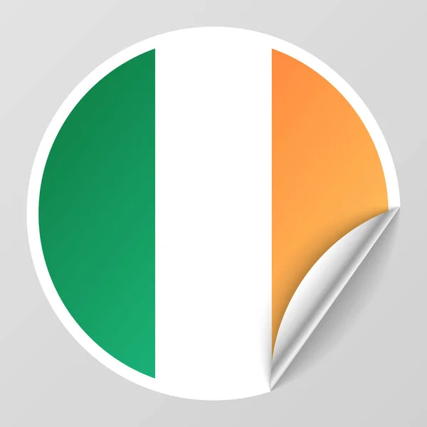 Eps10 Vector Fondo Patriótico Con Colores Bandera Irlanda Elemento Impacto — Vector de stock