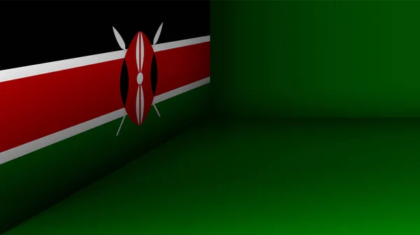 Fond Patriotique Vectoriel Eps10 Aux Couleurs Drapeau Kenya Élément Impact — Image vectorielle