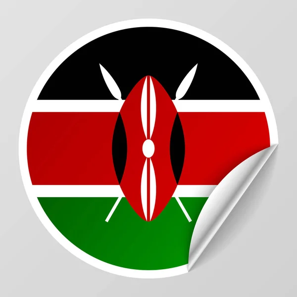 Fond Patriotique Vectoriel Eps10 Aux Couleurs Drapeau Kenya Élément Impact — Image vectorielle