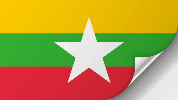 Eps10 Vector Patriótico Fundo Com Cores Bandeira Myanmar Elemento Impacto —  Vetores de Stock