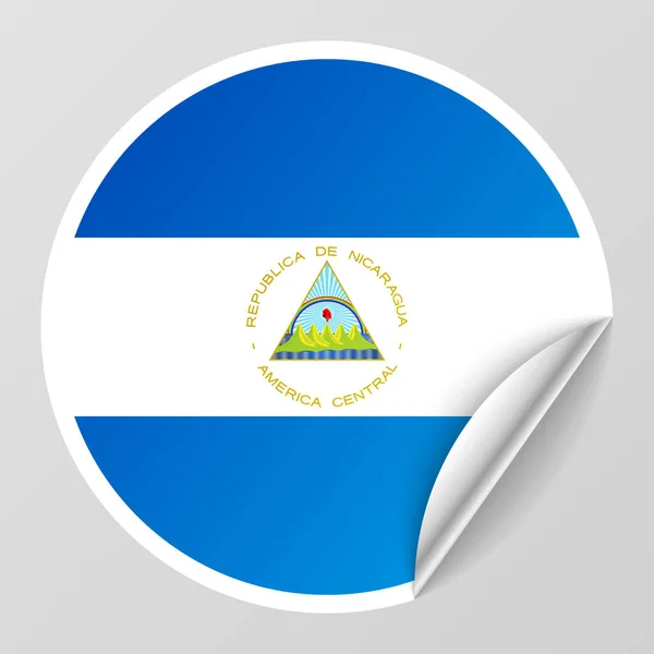 Eps10 Vector Fondo Patriótico Con Colores Bandera Nicaragua Elemento Impacto — Archivo Imágenes Vectoriales