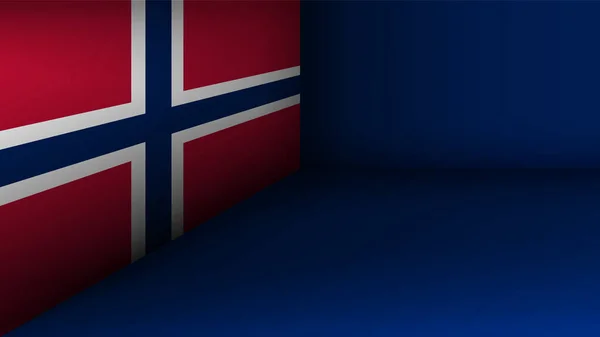 Eps10 Vettore Sfondo Patriottico Con Colori Della Bandiera Norvegese Elemento — Vettoriale Stock