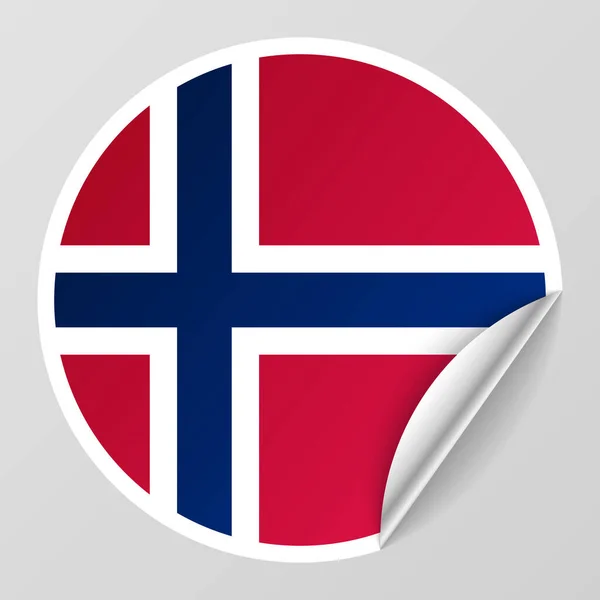 Eps10 Vector Fondo Patriótico Con Colores Bandera Noruega Elemento Impacto — Vector de stock