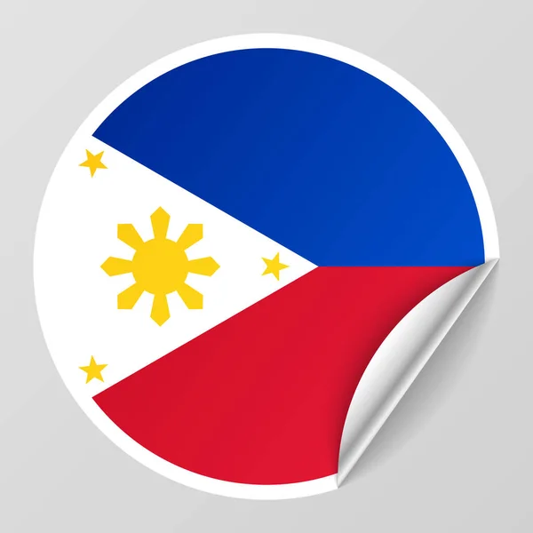 Eps10 Vector Patriotic Background Philippines Flag Colors Elemento Impacto Para — Vector de stock