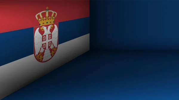 Eps10 Vector Fundo Patriótico Com Cores Bandeira Sérvia Elemento Impacto —  Vetores de Stock