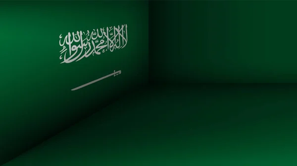 Eps10 Vector Fond Patriotique Aux Couleurs Drapeau Saoudien Élément Impact — Image vectorielle