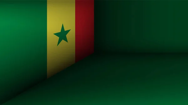 Eps10具有塞内加尔国旗颜色的矢量爱国背景 一个你想利用的影响因素 — 图库矢量图片