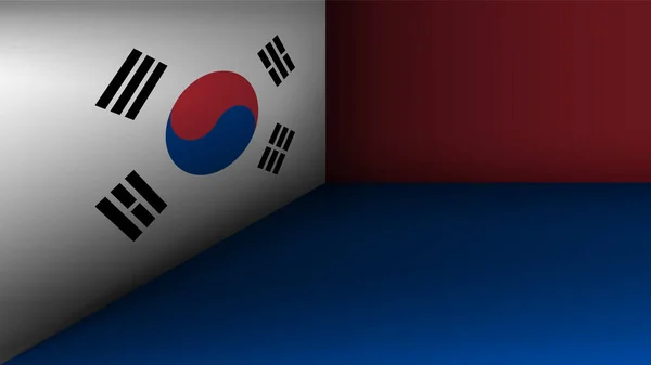 Eps10 Vector Patriotisk Bakgrund Med Sydkoreanska Flaggfärger Del Inverkan För — Stock vektor