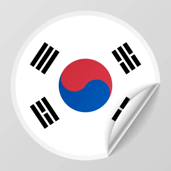 Eps10 Vector Fundo Patriótico Com Cores Bandeira Coreia Sul Elemento — Vetor de Stock