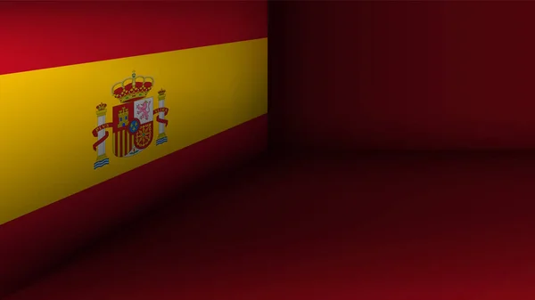 Eps10 Vector Patriotischer Hintergrund Mit Den Farben Der Spanischen Flagge — Stockvektor