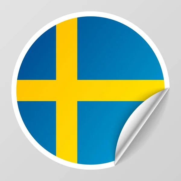 Eps10 Vektor Patriotisk Bakgrund Med Sverige Flagga Färger Del Inverkan — Stock vektor