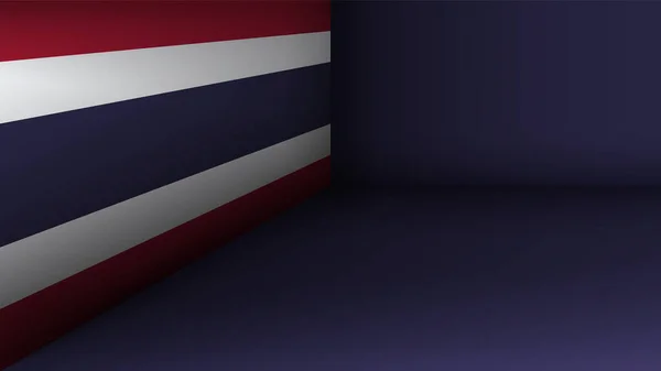 Eps10 Wektor Patriotyczne Tło Kolorami Flagi Tajlandii Element Wpływu Wykorzystanie — Wektor stockowy
