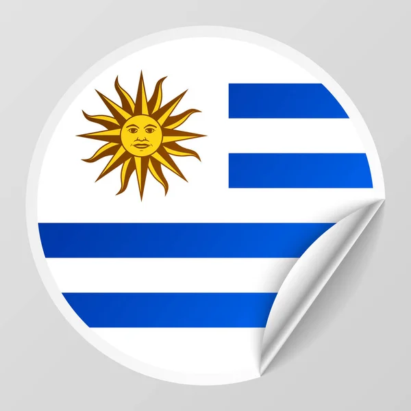 Eps10 Vector Patriottische Achtergrond Met Uruguay Vlag Kleuren Een Element — Stockvector