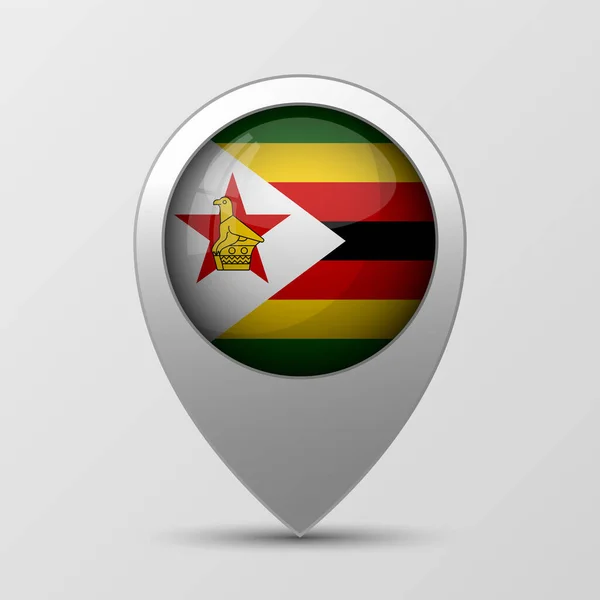 Eps10 Vector Fond Patriotique Aux Couleurs Drapeau Zimbabwe Élément Impact — Image vectorielle
