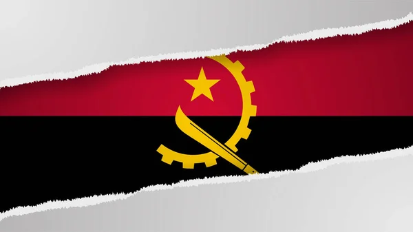 Eps10 Vector Patriótico Fundo Com Cores Bandeira Angola Elemento Impacto —  Vetores de Stock
