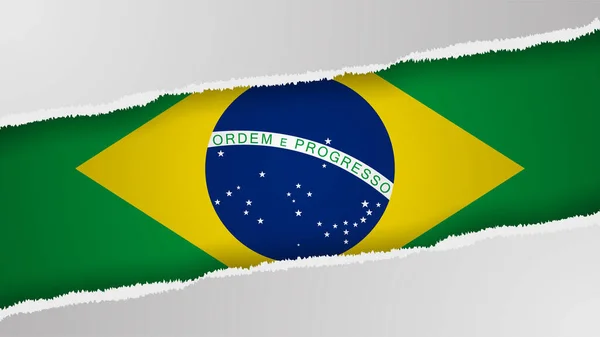 Eps10 Vetor Patriótico Fundo Com Cores Bandeira Brasil Elemento Impacto —  Vetores de Stock