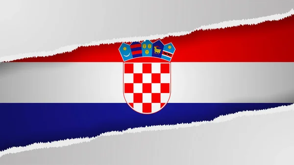 Eps10 Vector Fondo Patriótico Con Colores Bandera Croacia Elemento Impacto — Archivo Imágenes Vectoriales