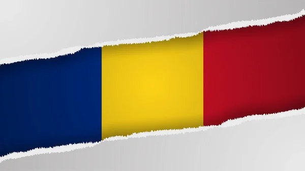 Eps10 Vector Fondo Patriótico Con Los Colores Bandera Rumania Elemento — Vector de stock